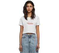 Miss Tee Women's Be066-dolce Far Niente Cropped Tee T-Shirt, White, M