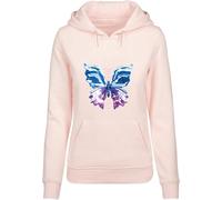 Miss Tee Women's Chromed Butterfly Hoody, pink, XXL