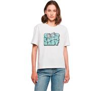 Miss Tee Women's Mst086-good Luck Baby Tee T-Shirt, White, Large