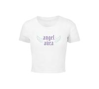 Miss Tee Women's Mst101-angel Aura Tee T-Shirt, White, XL