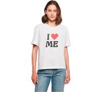 Miss Tee Women's Mst154-i Love Me Classic Tee T-Shirt, White, M
