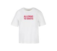 Miss Tee Short Sleeve T-Shirt Allergic To Idiots White 3XL Men