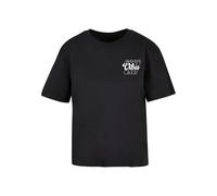 Miss Tee Women's Mst190-good Vibes Wording Tee T-Shirt, Black, L