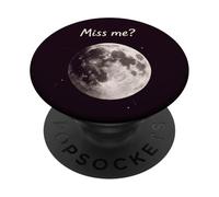 Miss The Moon Quote Retro Space Humor PopSockets Adhesive PopGrip