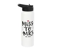 Miss to Mrs Est. 2025 Bridal Theme Stainless Steel Insulated Water Bottle