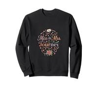 Miss to Mrs Journey Retro Floral Romance Design Sweatshirt