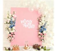 Miss to Mrs Sign for Backdrop, White Felt Letters Miss to Mrs Wall Sign Decoration Banner Backdrop for Balloon Arch, Bridal Shower Decal, Bachelorette Wedding Engagement Party Decorations (White)