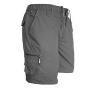Miss Trendy Men's Cargo Combat Shorts with Multi Pockets, Elasticated Waist, Lightweight Cotton Polyester Blend for Outdoor, Casual & Everyday Wear Grey 3XL