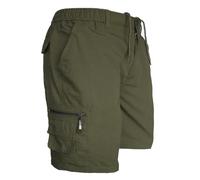 Miss Trendy Men's Cargo Combat Shorts with Multi Pockets, Elasticated Waist, Lightweight Cotton Polyester Blend for Outdoor, Casual & Everyday Wear Olive XXL