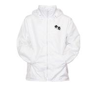 Miss Trendy Men's Waterproof Bowling Jacket Fleece Lined with Detachable Hood and Embroidered Bowls Logo - Windproof Warm Stylish Hooded Jacket for Bowlers White 5XL