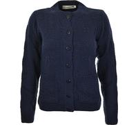 Miss Trendy Womens Ladies Knitted Crew Neck Pocket Front Button Up Aran Cardigan Navy 18-20