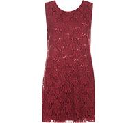 Miss Trendy Womens Plus Size Flapper Sequin Lace Sleeveless Dress - Lined Stretch Fit Knee Length Party Cocktail Evening Dress for Ladies Special Occasions - Wine - 20-22