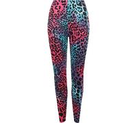 Miss Trendy Women's Plus Size Print Pattern Stretch Leggings Full Length with Elastic Waistband Soft & Comfortable 95% Viscose 5% Elastane Various Prints - Turquoise Cerise - 20/22