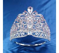 Miss Universe Full Circle Large Adjustable Crown Bridal Wedding Party Crowns Pnnrk