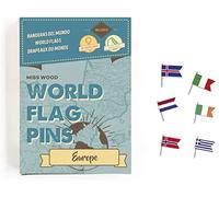 Miss Wood Country Flag Stickers with Fixing Pins 15.6 x 11 x 2 cm Self Adhesive blue