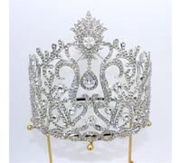 Miss World Tiara And Crown For Womens Adjustable Pageant Headdress Wedding Hair Accessories
