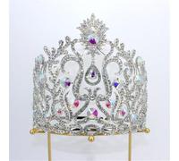 Miss World Tiara And Crown For Womens Adjustable Pageant Headdress Wedding Hair Accessories