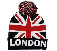 Miss Wow London Hat Knitted Hats Pom Pom Bobble Winter Hat Unisex REd Blue