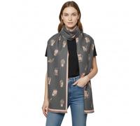 Miss Wow Women Cashmere Blanket Scarf Pretty Cat Pattern Reversible Scarf Women Pashmina Shawl, Winter Scarfs, Large Wrap, Warm, Animal Print Ladies Scarves Long Wraps (Charcoal)