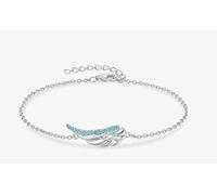 Miss You Always Wings Blue Bracelet,Angel Wings Bracelet For Women,Adjustable Chain Aquamarine Bracelets,Suitable For Friends And Couples