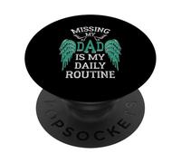 Miss you Dad in Heaven Papa is my guardian Angel PopSockets Adhesive PopGrip