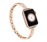 Missair Compatible for Apple Watch Straps 40mm 38mm 41mm 44mm 42mm 45mm 46mm 49mm for Women, Slim Metal Jewelry Bracelet with Bling Diamond for iWatch SE Series 11 10 9 8 7 6 5 4 3 2 1 (Only strap)