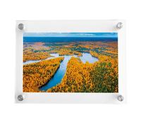 Missartist 8x10 Wall Mount Acrylic Picture Frame Double Panel Floating Frameless Acrylic Photo Frame Certificate Document Frame Display (8 x 10)