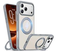 Misscase 360 Spin Magnetic Stand for iPhone 17 Pro Case,[Fit for MagSafe][17FT Military Protection] Skin Feel Shockproof Protective Cover for iPhone 17 Pro Case with Kickstand 6.3", White