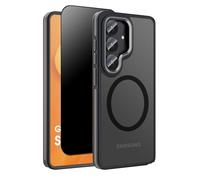 Misscase Case for Samsung Galaxy S26,[Compatible with MagSafe],with Privacy Screen Protector, [Military Grade Drop Shockproof],Lens Protection,6.3" Translucent Phone Cover with Bumper, Black