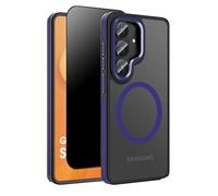 Misscase Case for Samsung Galaxy S26,[Compatible with MagSafe],with Privacy Screen Protector, [Military Grade Drop Shockproof],Lens Protection,6.3" Translucent Phone Cover with Bumper, Blue