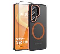 Misscase Case for Samsung Galaxy S26 Ultra,[Compatible with MagSafe],with Screen Protector, [Military Grade Drop Shockproof],Lens Protection,6.9" Translucent Phone Cover with Bumper, Orange