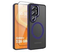 Misscase Case for Samsung Galaxy S26 Ultra,[Compatible with MagSafe],with Screen Protector, [Military Grade Drop Shockproof],Lens Protection,6.9" Translucent Phone Cover with Bumper, Blue