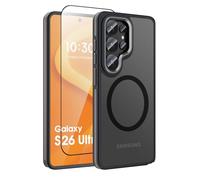 Misscase Case for Samsung Galaxy S26 Ultra,[Compatible with MagSafe],with Screen Protector, [Military Grade Drop Shockproof],Lens Protection,6.9" Translucent Phone Cover with Bumper, Black