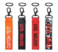 misscase Customised Luggage Tags, Personalized Keychain Embroidery key ring accessories for Women, Men, luggage, Travel Backpack (BK Lobster Clasp)