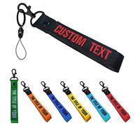 misscase Keychain Wristlet Lanyard embroidery, Personalized Luggage Tags Unisex Wrist Lanyard keychain for car key accessories backpack Luggage, ID badges (Lobster Clasp)