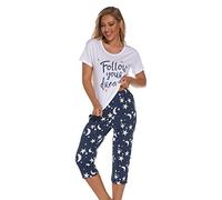 Misscoo Women Pajamas Set Sleeveless Loungewear capri pants for Women Ladies Girls Students Cotton Spring Summer Pajamas Set Sleepwear Nighty