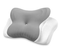 MISSCOZY Pillowcase for Ergonomic Side Sleeper Pillow-Orthopedic Cervical Pillowcase for Neck Pain, Anti Snore Sleep Apnea, Butterfly,Washable Cover,1PCS (Grey)