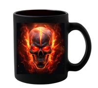 MissDaisy-Black Skull Coffee Mug Touch My Coffee And I Will Drink It From Your Skull Mug Horror Coffee Mug Halloween Gifts Day Of The Dead Gifts