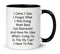 MissDaisy-Funny Mug For The Elderly, 11oz Ceramic Coffee Mug/Tea Cup, Senior Citizens Mug, For Senior Women And Men, Birthday, Mothers Day, Fathers Day, Christmas Mug, White/Black