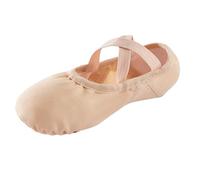 missfiona Canvas Ballet Shoes for Girls Toddler Dance Slippers with Flex Arch,Split Sole(1 UK, Pink)