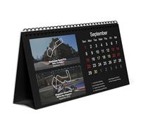 MissFox F1 Desk Calendar 2024 - Formula 1 Race Plan Desk Calendar with Exclusive Racing Car Pictures | 12-Month Desk Calendar Ideal for Home and Office | Perfect New Year Gift for F1 Fans