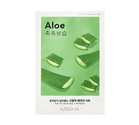 MISSHA - Airy Fit Sheet Mask Aloe Water Type | Refreshing Hydration and Soothing with Aloe Vera Extract | Reduces Inflammation and Restores Moisture, Green, 1 Sheet