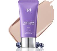 MISSHA M PERFECT COVER SERUM BB CREAM No.21 Light Beige - Light with Cool Undertone, BB Cream by Cardi B Pick, Skin Tint, Tinted Moisturizer, Skin Care Foundation Makeup, Korean Makeup,35 ml