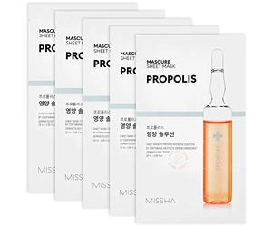 MISSHA - Mascure Nutrition Solution Sheet Mask with Propolis | Hydration and Revitalization | Antibacterial and Anti-inflammatory Properties, 1 Unit
