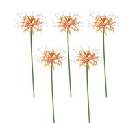 MISSIDE Artificial Spider Lily Flowers, 5 Stems 26.38 Inches Lycoris Bulbs Spider Lilies Artificial Flowers with Long Stem, Lycoris Radiata for Home Garden Decoration (orange)