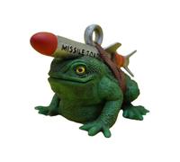 Missile Toad Ornament, Funny Painted Missile Toad, Mistletoe Christmas Tree Pendants, Painted Ugly Joke Christmas Supplies, Holiday Missile Frog Decor(Green)