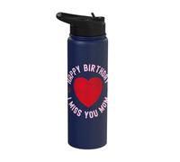 Missing Mom Mother Birthday Remembrance Remembering Memory Stainless Steel Insulated Water Bottle