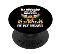 Missing My Husband In Heaven Heart, For Mother Lost Father PopSockets Adhesive PopGrip