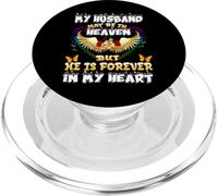 Missing My Husband In Heaven Heart, For Mother Lost Father PopSockets PopGrip for MagSafe