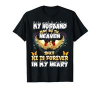 Missing My Husband in Heaven Heart, for Mother Lost Father Value Graphic T-Shirt